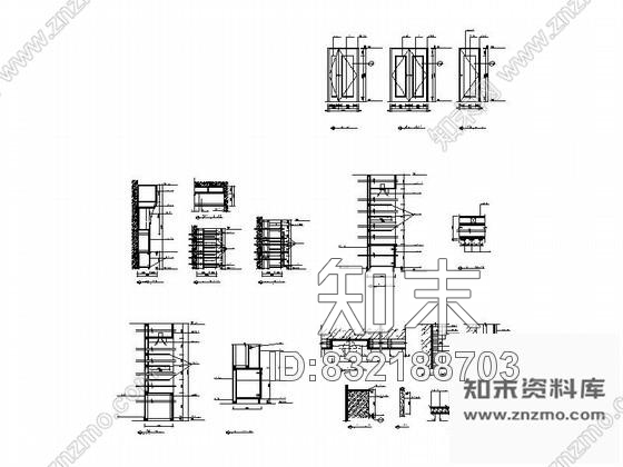 图块/节点写字楼办公室节点CAD图块下载cad施工图下载【ID:832188703】