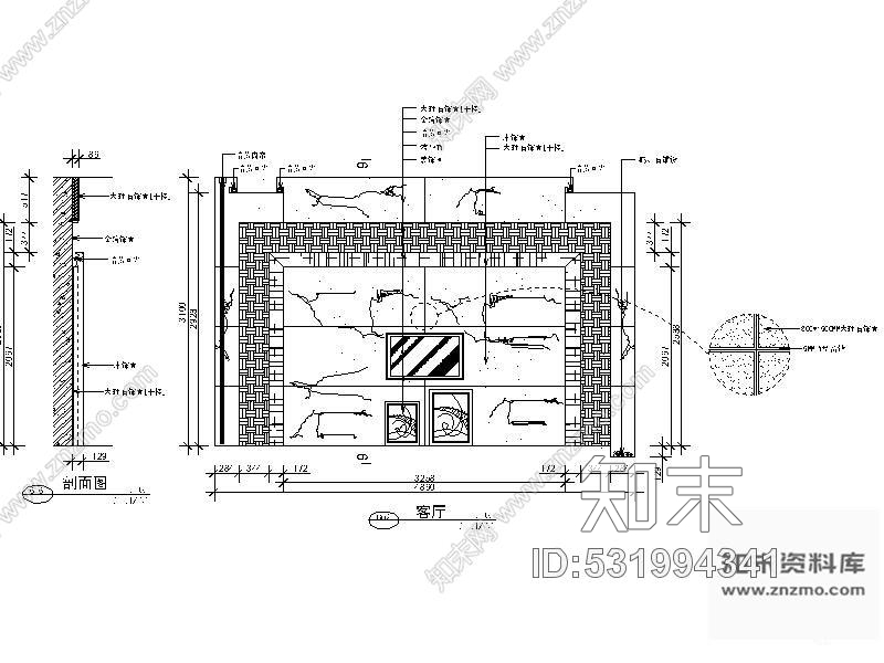 施工图新古典风格别墅装修图(含实景)cad施工图下载【ID:531994341】