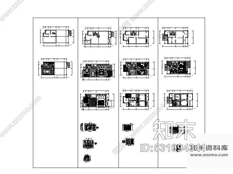 施工图新古典风格别墅装修图(含实景)cad施工图下载【ID:531994341】