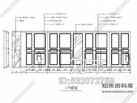 施工图湖北某商场名品专卖店室内装修施工图含效果cad施工图下载【ID:532072759】