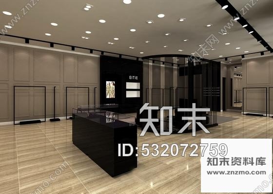 施工图湖北某商场名品专卖店室内装修施工图含效果cad施工图下载【ID:532072759】