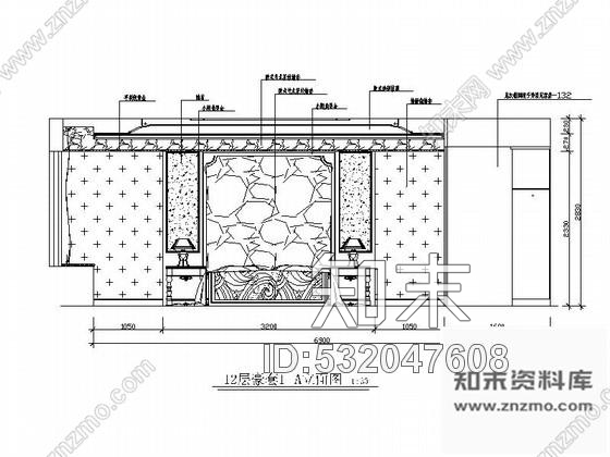 施工图酒店现代客房室内装修图cad施工图下载【ID:532047608】