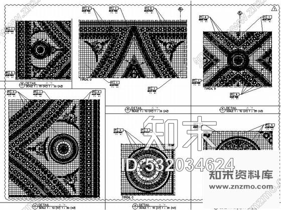 施工图南通五星级白金酒店英国厅贵宾室CAD装修图施工图下载【ID:532034624】