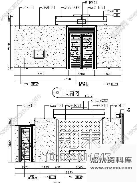 施工图中餐厅中包间施工图cad施工图下载【ID:532011517】