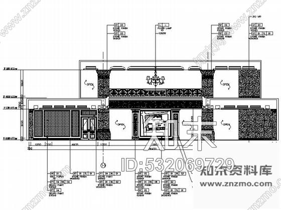 施工图上海市级行政区高档简欧风格售楼处CAD装修施工图含全套方案cad施工图下载【ID:532069729】