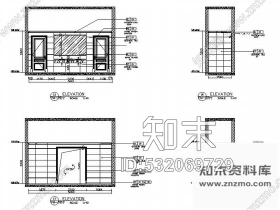 施工图上海市级行政区高档简欧风格售楼处CAD装修施工图含全套方案cad施工图下载【ID:532069729】