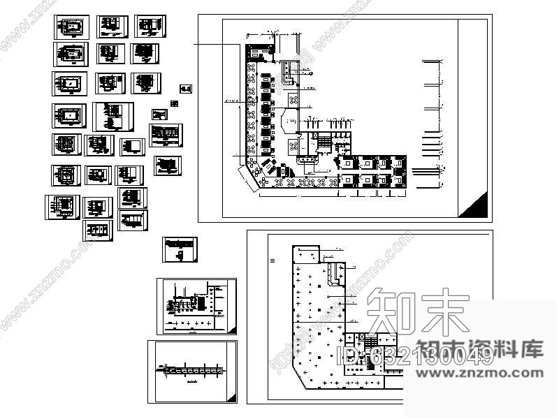 施工图中式风KTV包间室内装修图cad施工图下载【ID:632130049】