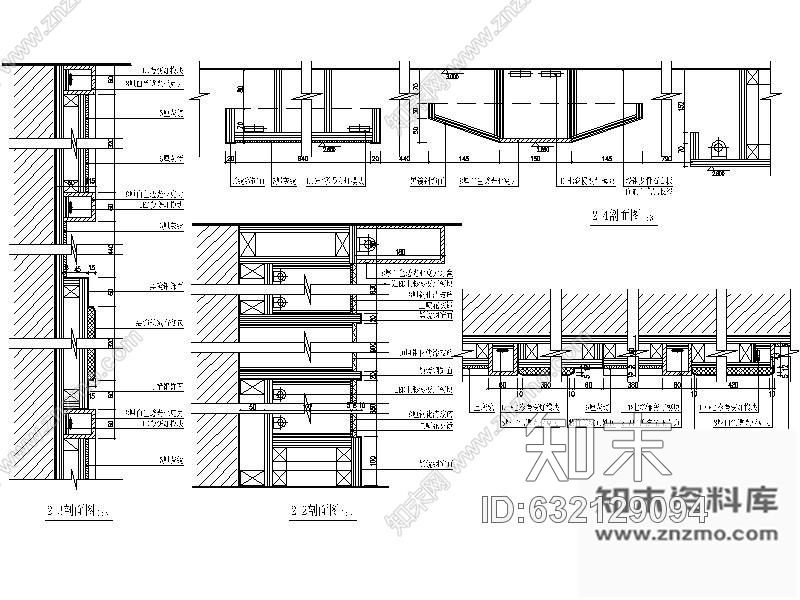 施工图山西某商务酒店9个华丽KTV包房室内装修图cad施工图下载【ID:632129094】