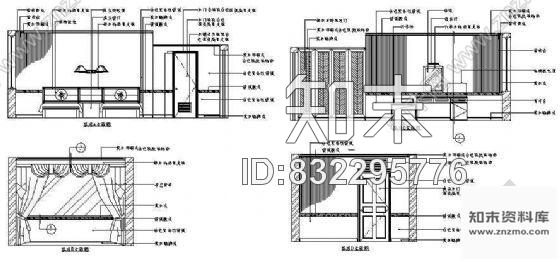 图块/节点标准客房空间cad施工图下载【ID:832295776】