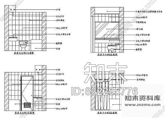 图块/节点标准客房空间cad施工图下载【ID:832295776】