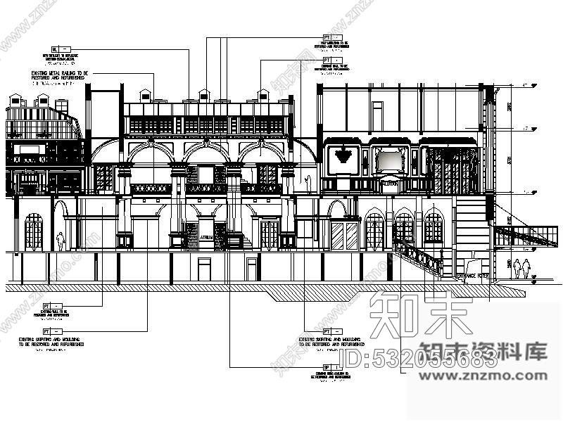 施工图某酒店大堂改造装修图cad施工图下载【ID:532055683】