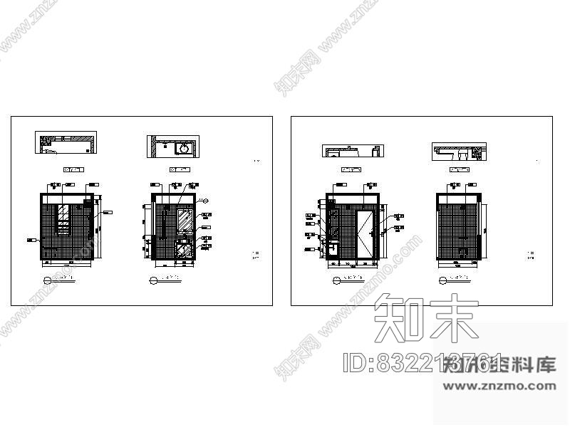 图块/节点样板房卫生间立面图施工图下载【ID:832213761】