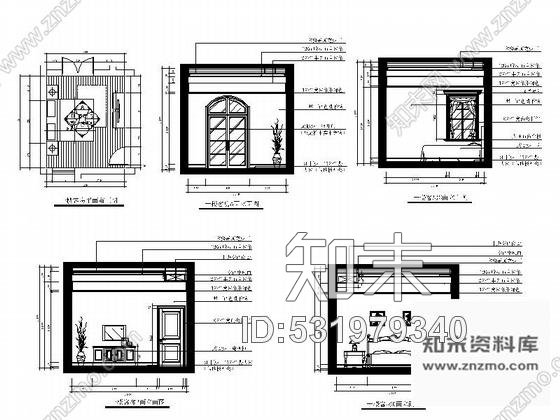 施工图苏州十大顶级别墅奢华室内装修图cad施工图下载【ID:531979340】