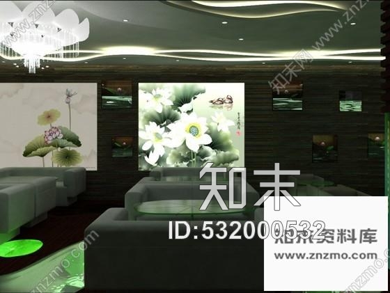 施工图荷花主题餐厅装修方案含效果cad施工图下载【ID:532000532】