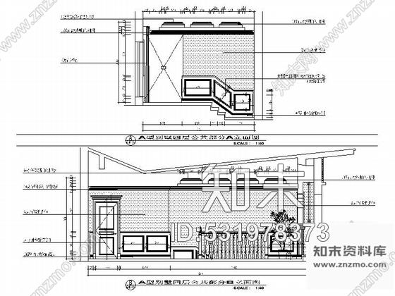 施工图江苏豪华居住区尊贵简欧风格别墅装修室内设计施工图含效果cad施工图下载【ID:531978373】