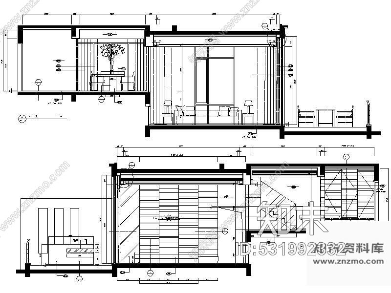 施工图深圳双拼别墅样板房施工图施工图下载【ID:531992332】