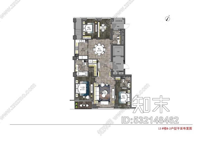 梁志天新作上海融创滨江壹号院住宅项目12#楼cad施工图下载【ID:532148462】