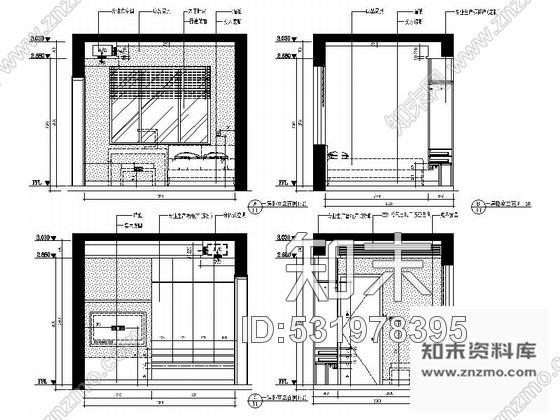 施工图江苏时尚现代风格三层别墅室内装修施工图含效果cad施工图下载【ID:531978395】