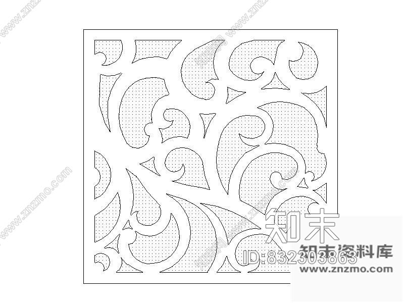 图块/节点精美装饰花纹图块cad施工图下载【ID:832303863】