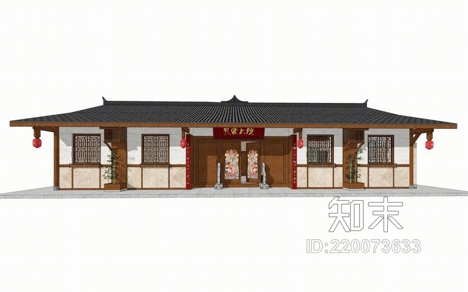 川东古建筑民居su模型su模型下载【id:220073633】