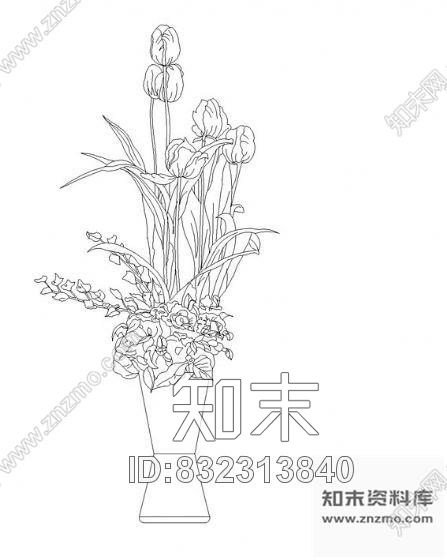 图块/节点精美植物图块cad施工图下载【ID:832313840】