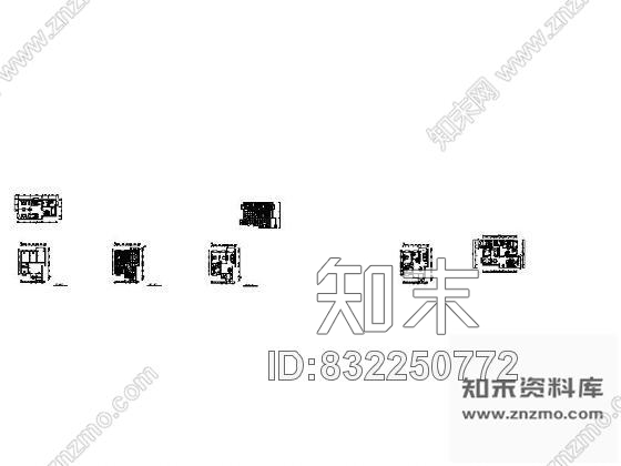 图块/节点某小区不同户型平面布置图cad施工图下载【ID:832250772】