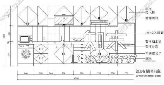 图块/节点厨房室内装修图库10例cad施工图下载【ID:832286787】