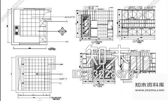 图块/节点厨房室内装修图库10例cad施工图下载【ID:832286787】