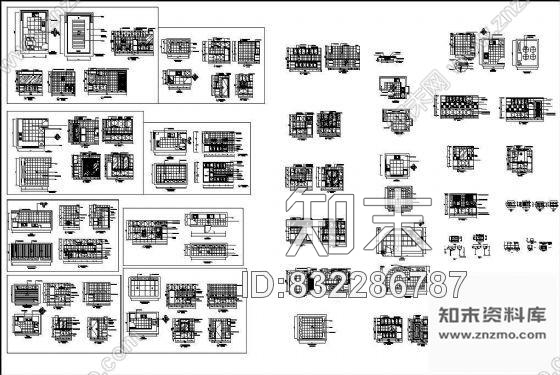 图块/节点厨房室内装修图库10例cad施工图下载【ID:832286787】