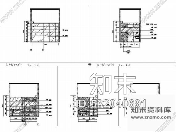 施工图重庆现代简约四星级酒店卫生间室内精装修设计施工图施工图下载【ID:532040691】