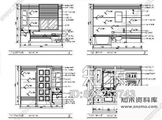 图块/节点主卧卫生间装修详图cad施工图下载【ID:832253743】