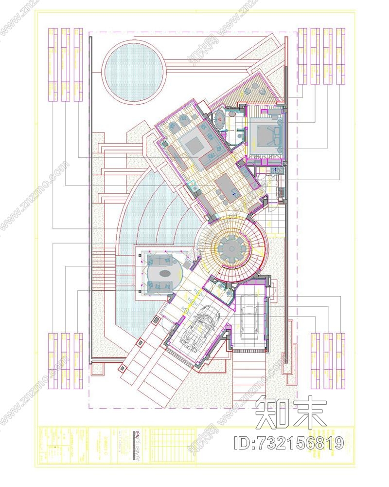 意大利Exclusiva-成都麓湖生态城别墅C户型样板间cad施工图下载【ID:732156819】