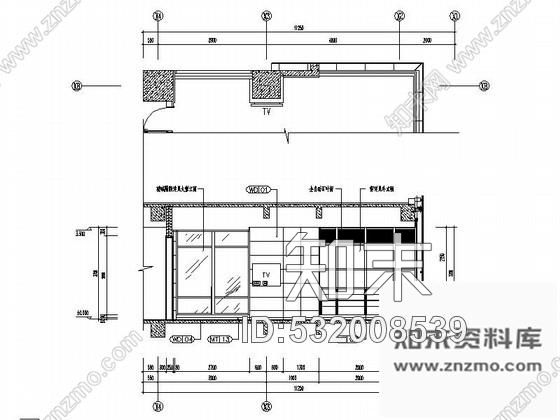 施工图某公司办公楼员工餐厅装修图cad施工图下载【ID:532008539】