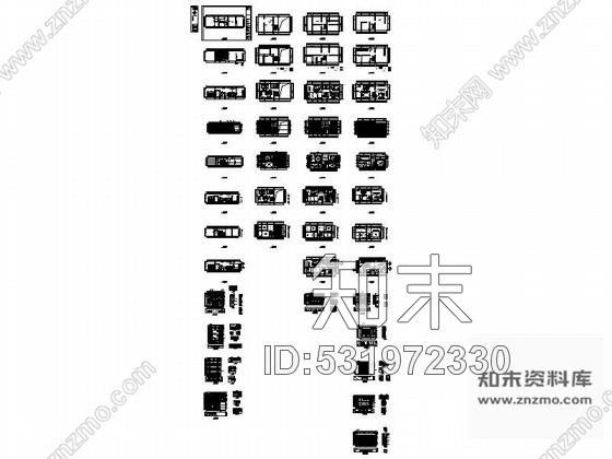 施工图云南中式风格四层别墅室内装修设计CAD施工图cad施工图下载【ID:531972330】