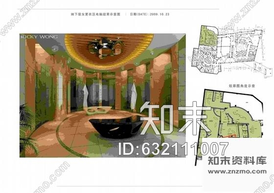 施工图福建高档会所室内装修设计方案(含cad平面图)施工图下载【ID:632111007】