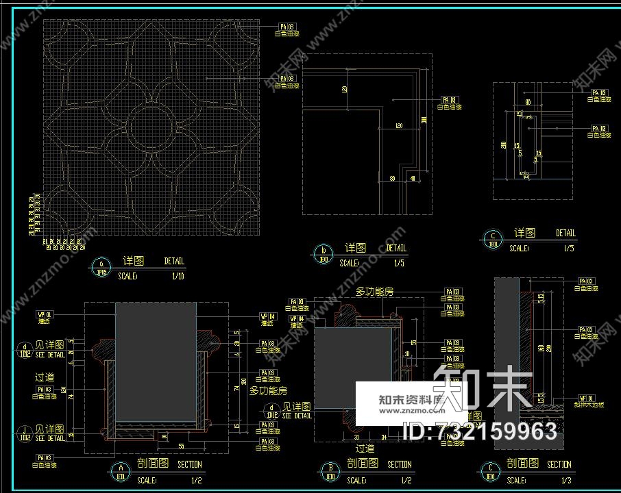 李益中--幸福花苑D3欧式风格110㎡样板房cad施工图包含水、电、效果图cad施工图下载【ID:732159963】