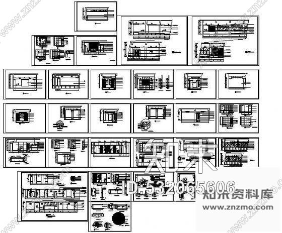 施工图某国际大酒店部分平、立面装修图cad施工图下载【ID:532065606】