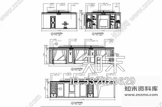 施工图豪华欧式风格总统套房室内施工图施工图下载【ID:532028629】