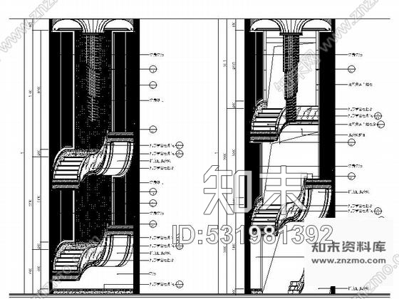 施工图浙江豪华舒适两层别墅室内设计CAD施工图cad施工图下载【ID:531981392】