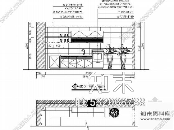 施工图广东某名品橱柜专卖店室内装修施工图施工图下载【ID:532068788】