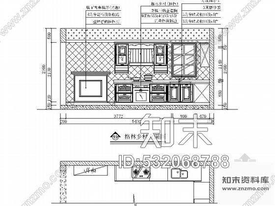 施工图广东某名品橱柜专卖店室内装修施工图施工图下载【ID:532068788】