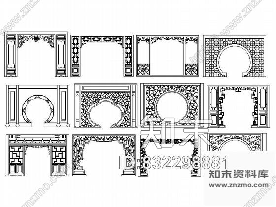 图块/节点全套中式家具CAD图块下载施工图下载【ID:832298881】