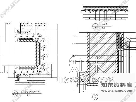 图块/节点样板间客厅电视墙详图cad施工图下载【ID:832209778】