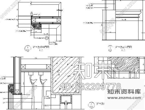 图块/节点样板间客厅电视墙详图cad施工图下载【ID:832209778】