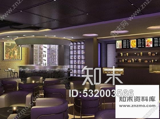 施工图北京某现代时尚主题餐吧室内装修施工图含效果实景cad施工图下载【ID:532003566】