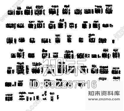 图块/节点电视背景墙装修施工图下载【ID:832287716】