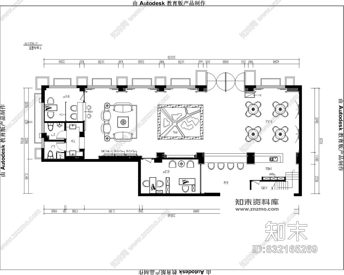 中茵售楼部欧式风格室内装修施工图含效果图cad施工图下载【ID:832165269】