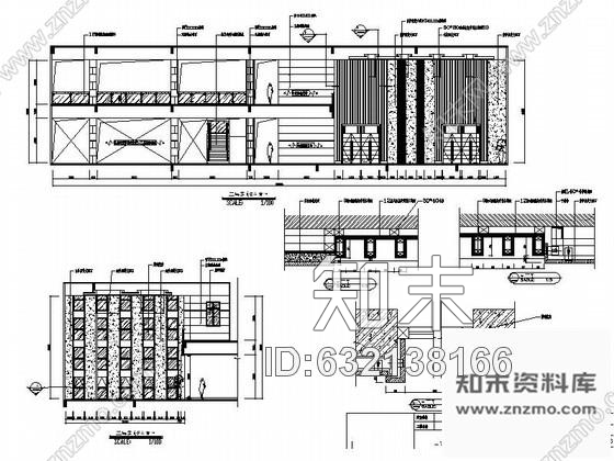 施工图学术中心公共空间走廊装饰装修图cad施工图下载【ID:632138166】