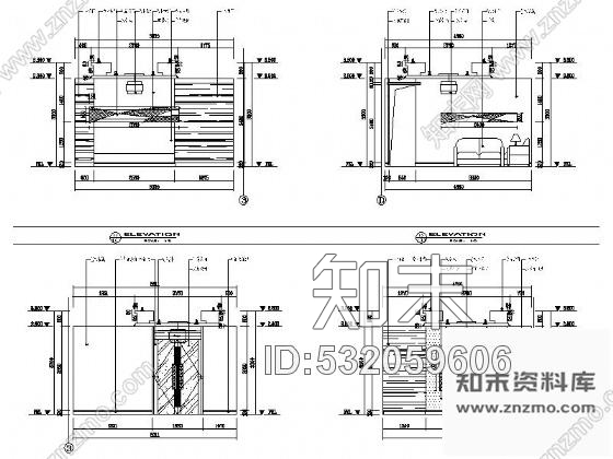 施工图知名品牌连锁酒店装修图cad施工图下载【ID:532059606】