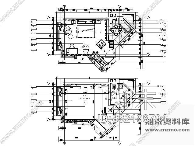 图块/节点五星酒店套房平面图Ⅱ施工图下载【ID:832198704】
